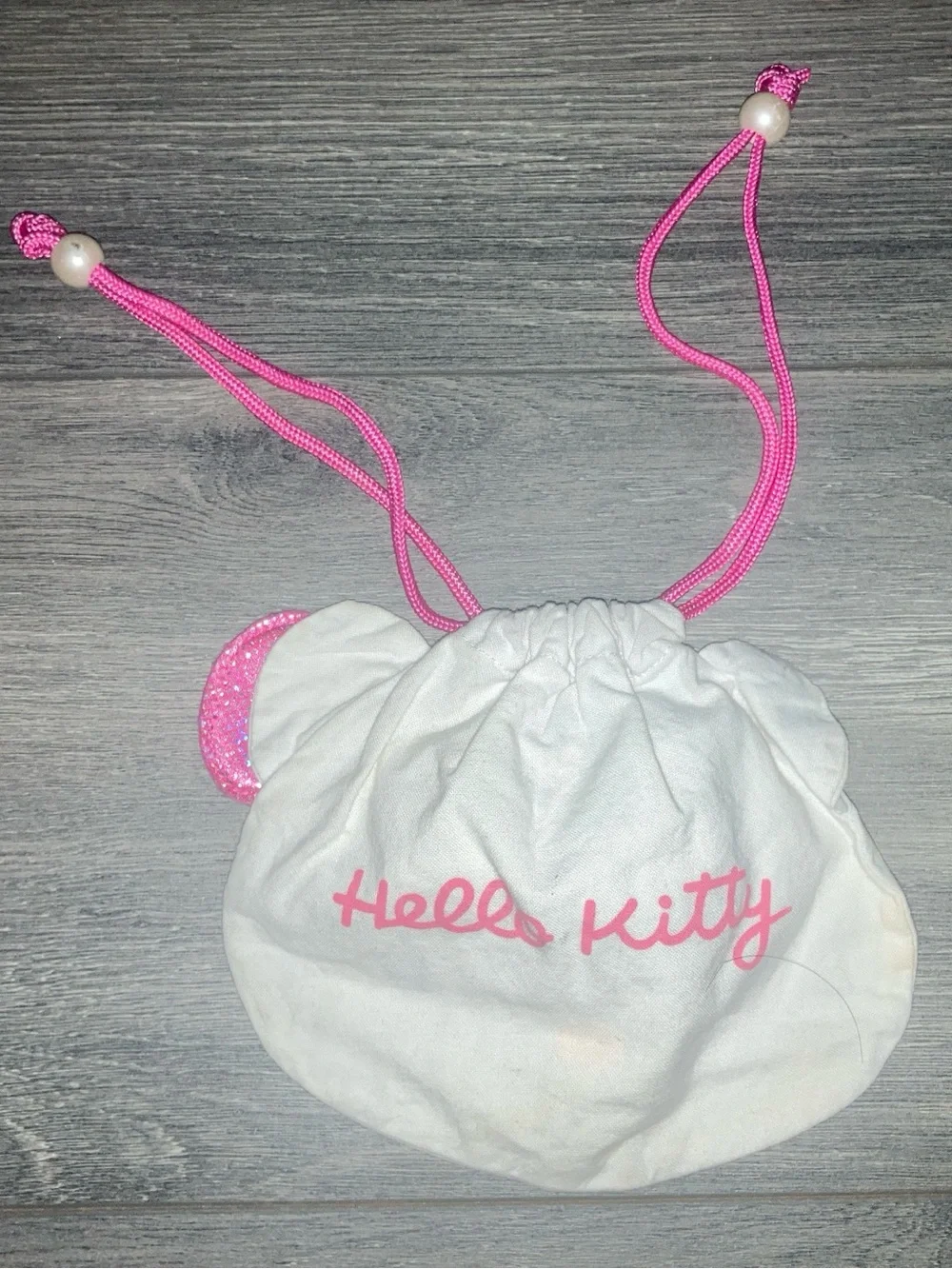 Hello Kitty-Inspired Pink Bow Drawstring Kids Pouch
